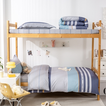 91家纺网 家纺一手货源 找家纺 （总）焱博家纺 2025新款13070全棉床笠款学生宿舍三件套