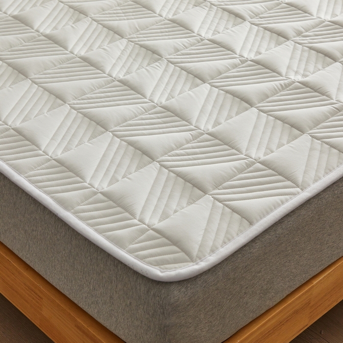 91家纺网 家纺一手货源 找家纺 祁恋婷家居 2024新款A类全棉夹棉床护垫 典雅白