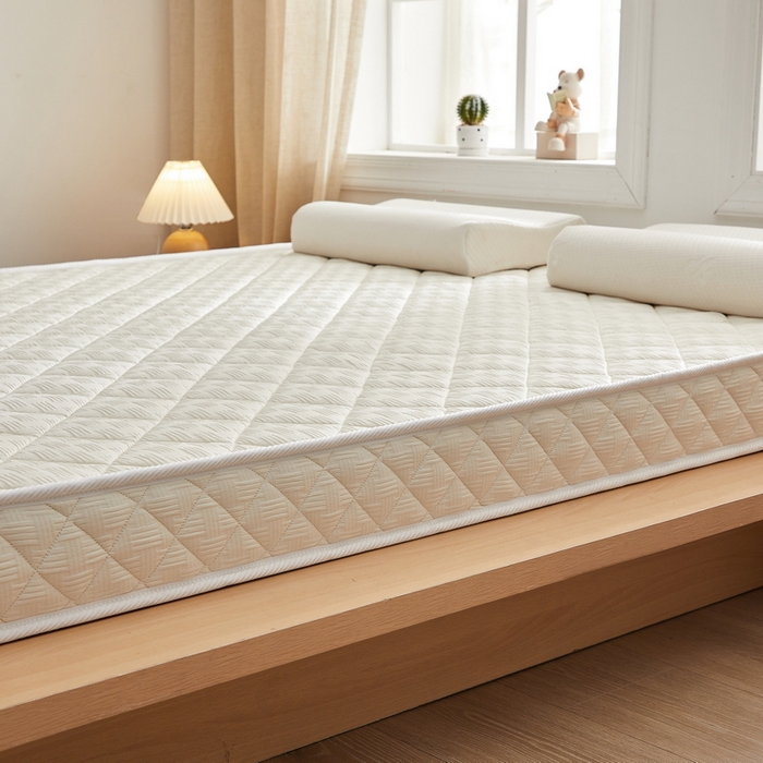 91家纺网 家纺一手货源 找家纺 祁恋婷家居 2024新款华夫格立体乳胶记忆棉床垫【床垫遮盖物】 象牙白 乳胶记忆棉款-9cm