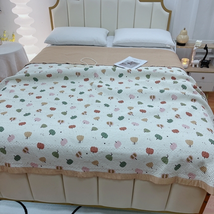 91家纺网 家纺一手货源 找家纺 （总）暖居 2024新款莫代尔砂洗凉感双面天丝单件床盖可铺可盖