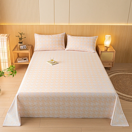 91家纺网 家纺一手货源 找家纺 （总）鑫钰 2024新款A类日式无印全棉老粗布床单凉席枕套