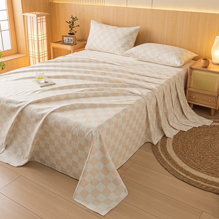 91家纺网 家纺一手货源 找家纺 鑫钰 2024新款全棉老粗布床单  菲颂-米