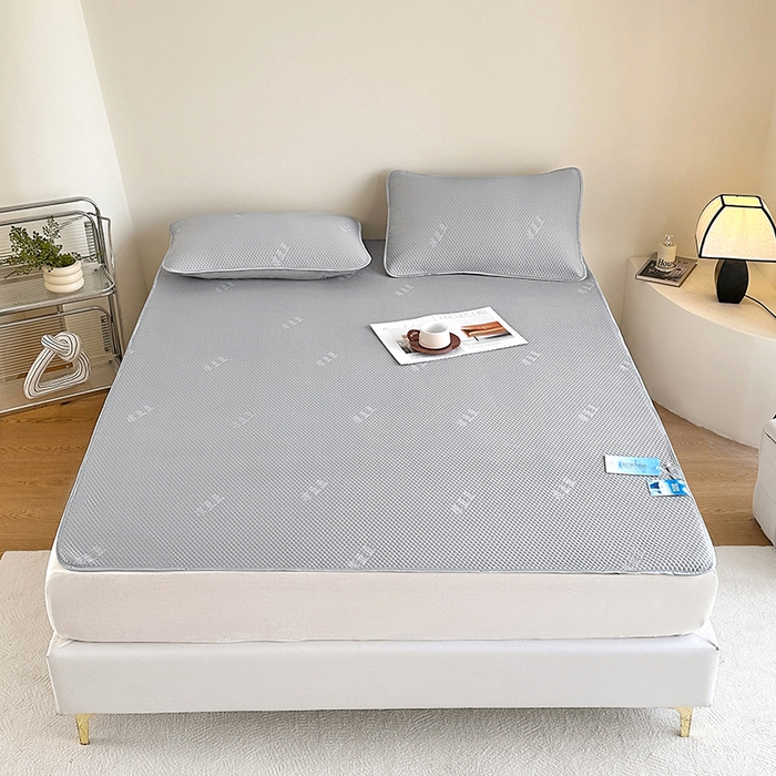 91家纺网 家纺一手货源 找家纺 凉百百 2024春夏新款冰豆豆凉感冰豆豆小米粒席空调席 绅士灰