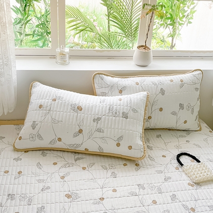 91家纺网 家纺一手货源 找家纺 久云居 2024新款双面全棉双层纱夹棉单枕套 安果