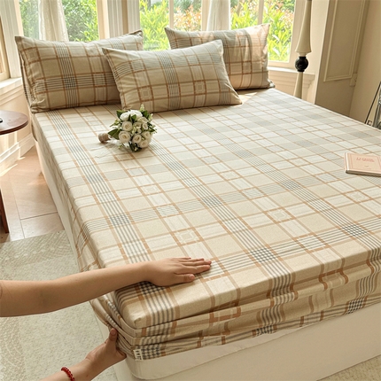 91家纺网 家纺一手货源 找家纺 （总）简宜家居（朝初家纺） 2025新款全棉老粗布A版单床笠