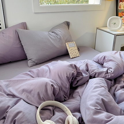 91家纺网 家纺一手货源 找家纺 （总）阿曼达 2024新款ins博主风ins奶油风简约轻奢混搭水洗m四件套