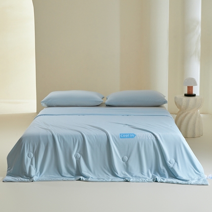 桃子 2024新款A类高品质冰冰凉雪花冰感凉皮双面凉感夏被 冰感凉皮-清新蓝（加倍透气）