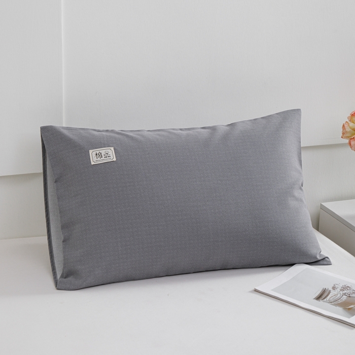 91家纺网 家纺一手货源 找家纺 （总）宝时兰 2024新款纯色单枕套全棉加厚生态喷气磨毛纯棉口袋枕套