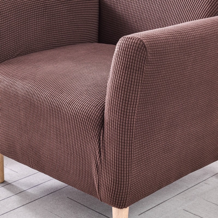 91家纺网 家纺一手货源 找家纺 兴妮雅家纺 2024新款单人玉米绒沙发套 玉米绒咖啡