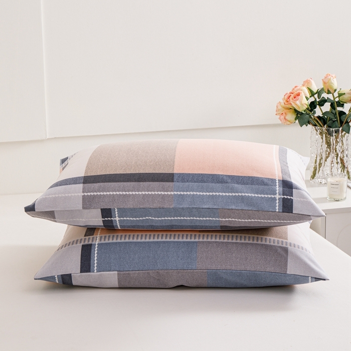 91家纺网 家纺一手货源 找家纺 宝时兰 2024新款纯色单枕套全棉加厚生态喷气磨毛纯棉口袋枕套 印花-卡希