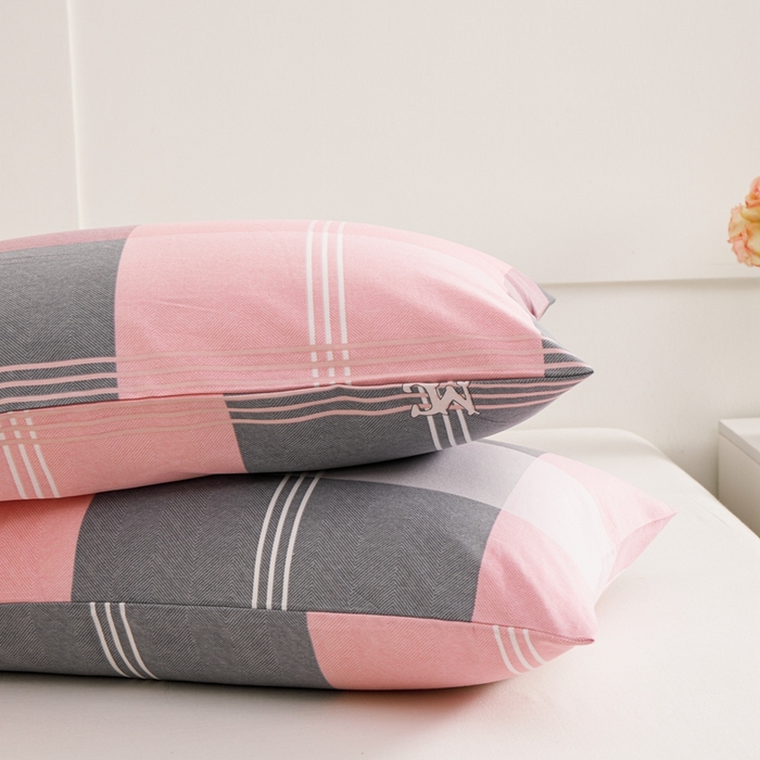 91家纺网 家纺一手货源 找家纺 宝时兰 2024新款纯色单枕套全棉加厚生态喷气磨毛纯棉口袋枕套 印花-欧风