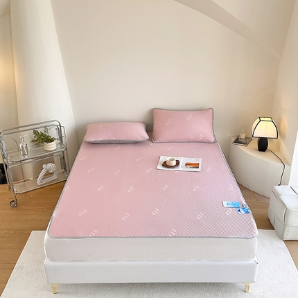 凉百百 2024春夏新款冰豆豆凉感冰豆豆小米粒席空调席 少女粉