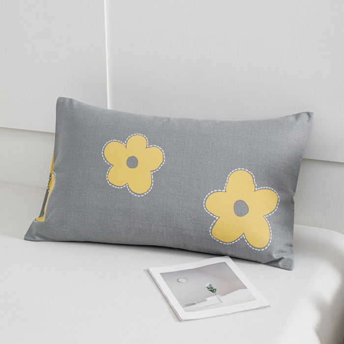 91家纺网 家纺一手货源 找家纺 宝时兰 2024新款纯色单枕套全棉加厚生态喷气磨毛纯棉口袋枕套 印花- 花密灰