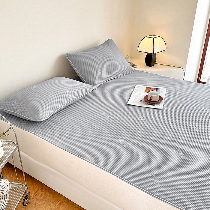 91家纺网 家纺一手货源 找家纺 凉百百 2024春夏新款冰豆豆凉感冰豆豆小米粒席空调席 绅士灰