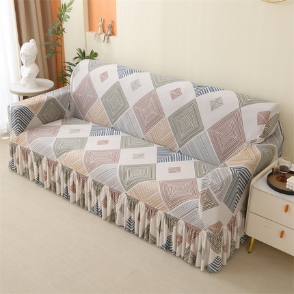 91家纺网 家纺一手货源 找家纺 （总）雅竹家纺 裙边款沙发套系列牛奶丝单版.  (新增）