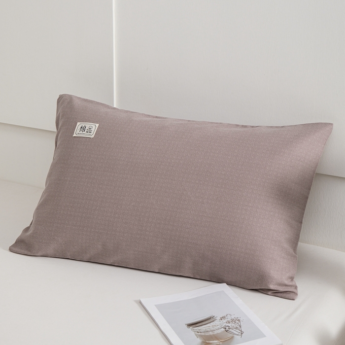 91家纺网 家纺一手货源 找家纺 宝时兰 2024新款纯色单枕套全棉加厚生态喷气磨毛纯棉口袋枕套 纯色-卡其