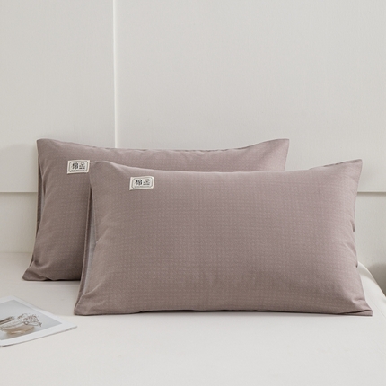 91家纺网 家纺一手货源 找家纺 （总）宝时兰 2024新款纯色单枕套全棉加厚生态喷气磨毛纯棉口袋枕套