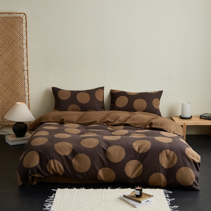 原研家居 2024新款全棉色织提花人字纹系列四件套 摩卡波波-咖