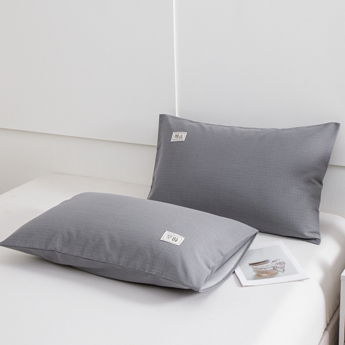 91家纺网 家纺一手货源 找家纺 （总）宝时兰 2024新款纯色单枕套全棉加厚生态喷气磨毛纯棉口袋枕套