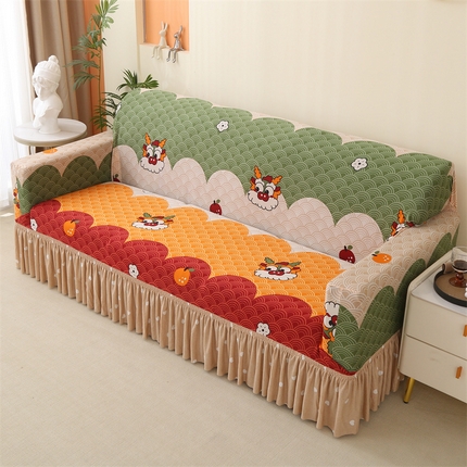 91家纺网 家纺一手货源 找家纺 （总）雅竹家纺 裙边款沙发套系列牛奶丝单版.  (新增）