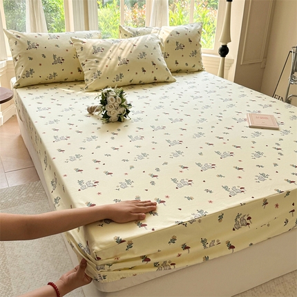 91家纺网 家纺一手货源 找家纺 （总）简宜家居（朝初家纺） 2025新款全棉老粗布A版单床笠