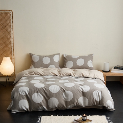 原研家居 2024新款全棉色织提花人字纹系列四件套 摩卡波波-亚麻