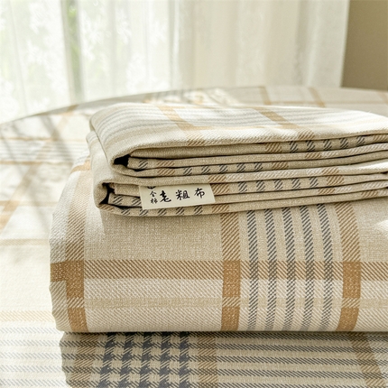 91家纺网 家纺一手货源 找家纺 （总）简宜家居（朝初家纺） 2025新款全棉老粗布A版单床单