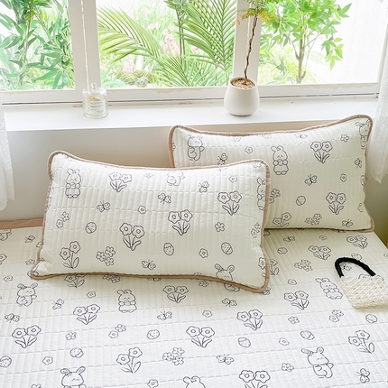 91家纺网 家纺一手货源 找家纺 （总）久云居 2024新款双面全棉双层纱夹棉单枕套