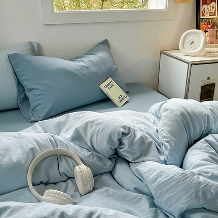 91家纺网 家纺一手货源 找家纺 （总）阿曼达 2024新款ins博主风ins奶油风简约轻奢混搭水洗m四件套