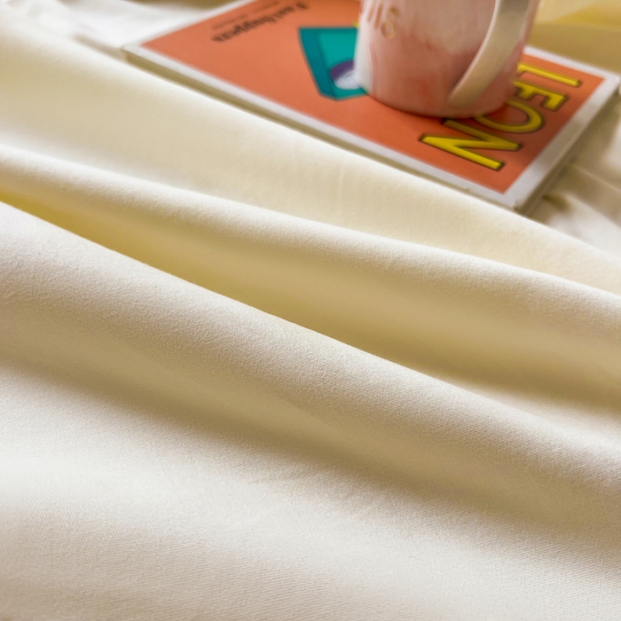 91家纺网 家纺一手货源 找家纺 米粒家纺 2024新款纯色磨毛床笠 奶白