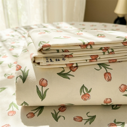 91家纺网 家纺一手货源 找家纺 （总）简宜家居（朝初家纺） 2025新款全棉老粗布A版单床单