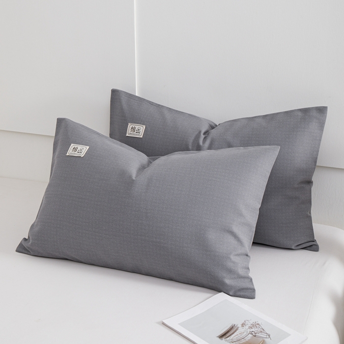 91家纺网 家纺一手货源 找家纺 （总）宝时兰 2024新款纯色单枕套全棉加厚生态喷气磨毛纯棉口袋枕套