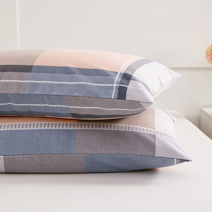 91家纺网 家纺一手货源 找家纺 宝时兰 2024新款纯色单枕套全棉加厚生态喷气磨毛纯棉口袋枕套 印花-卡希