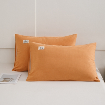 91家纺网 家纺一手货源 找家纺 （总）宝时兰 2024新款纯色单枕套全棉加厚生态喷气磨毛纯棉口袋枕套