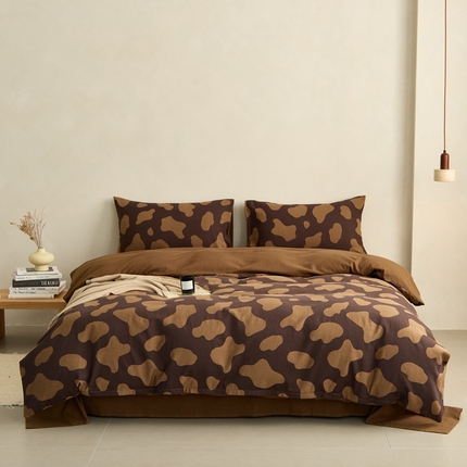 91家纺网 家纺一手货源 找家纺 （总）原研家居 2024新款全棉色织提花人字纹系列四件套