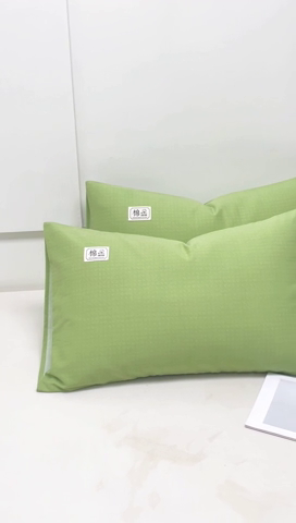 91家纺网 家纺一手货源 找家纺 宝时兰 2024新款纯色单枕套全棉加厚生态喷气磨毛纯棉口袋枕套 纯色-浅绿