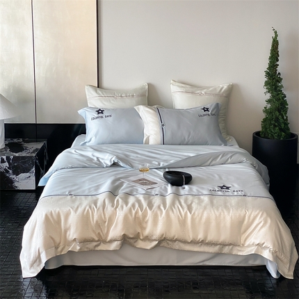 91家纺网 家纺一手货源 找家纺 MIU缪家 2024新款100支天丝棉星芒系列四件套 星芒-兰