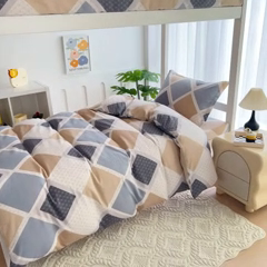 91家纺网 家纺一手货源 找家纺 优品阁 2024新款全棉磨毛学生上下铺三件套 克洛因