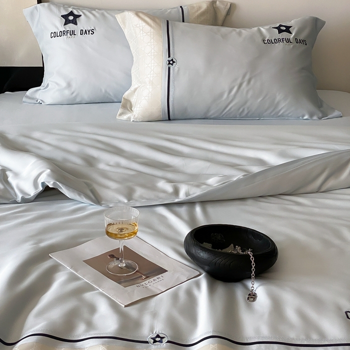 91家纺网 家纺一手货源 找家纺 MIU缪家 2024新款100支天丝棉星芒系列四件套 星芒-兰