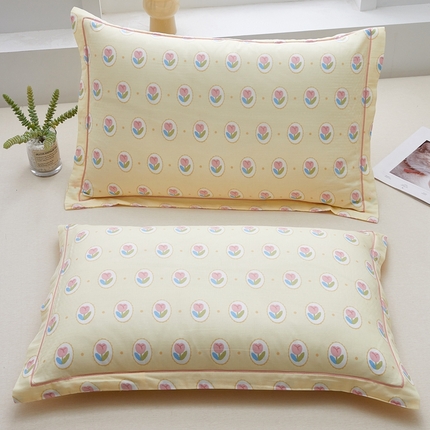 91家纺网 家纺一手货源 找家纺 （总）翎盈家纺 2024新款A类母婴级双层纱全棉枕套纯棉纱布枕套纯棉枕套