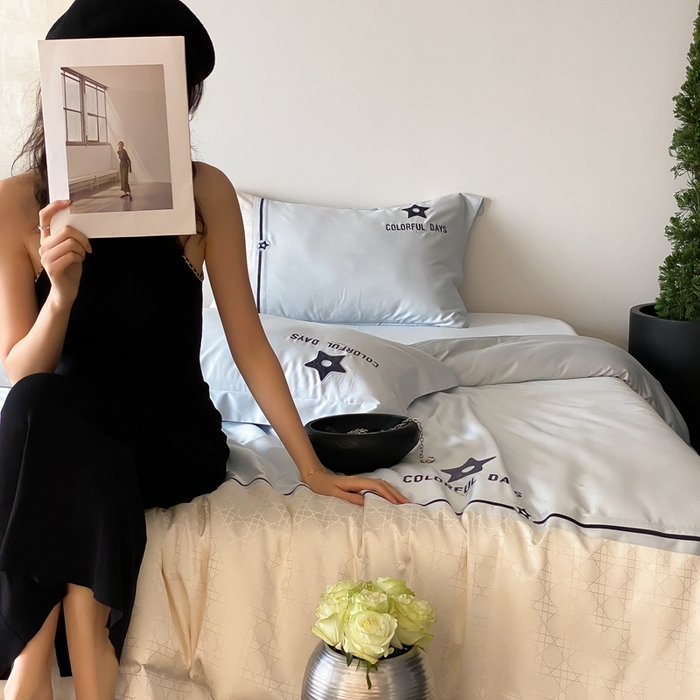 91家纺网 家纺一手货源 找家纺 MIU缪家 2024新款100支天丝棉星芒系列四件套 星芒-兰