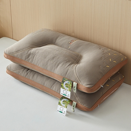 91家纺网 家纺一手货源 找家纺 乐可 2024新款荞麦生态护颈枕头枕芯 深灰色