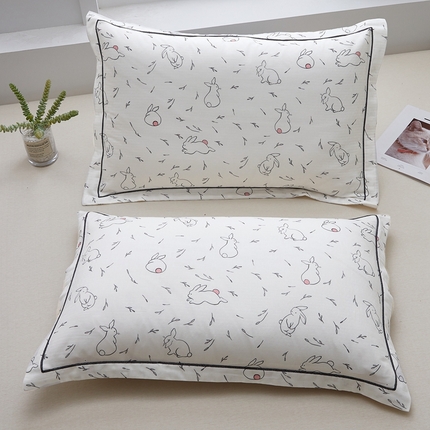 91家纺网 家纺一手货源 找家纺 （总）翎盈家纺 2024新款A类母婴级双层纱全棉枕套纯棉纱布枕套纯棉枕套