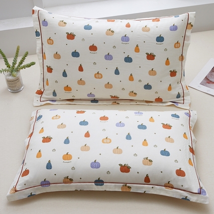 91家纺网 家纺一手货源 找家纺 （总）翎盈家纺 2024新款A类母婴级双层纱全棉枕套纯棉纱布枕套纯棉枕套