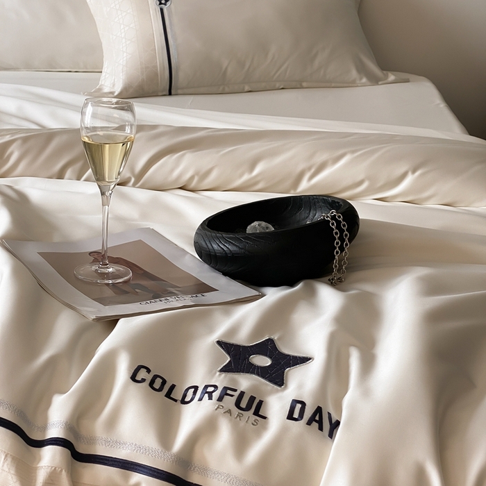 91家纺网 家纺一手货源 找家纺 MIU缪家 2024新款100支天丝棉星芒系列四件套 星芒-白