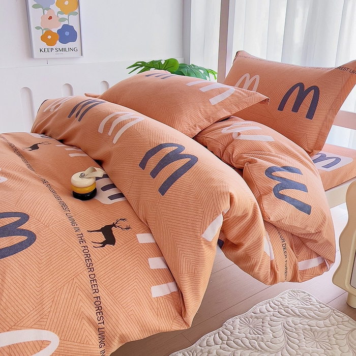 91家纺网 家纺一手货源 找家纺 优品阁 2024新款全棉磨毛学生上下铺三件套 威尔斯