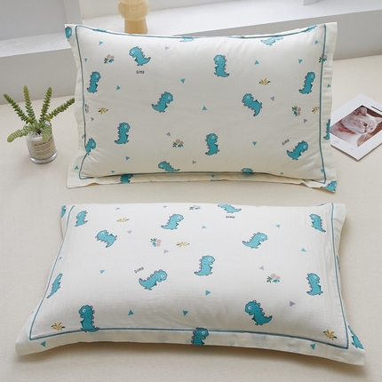 91家纺网 家纺一手货源 找家纺 （总）翎盈家纺 2024新款A类母婴级双层纱全棉枕套纯棉纱布枕套纯棉枕套