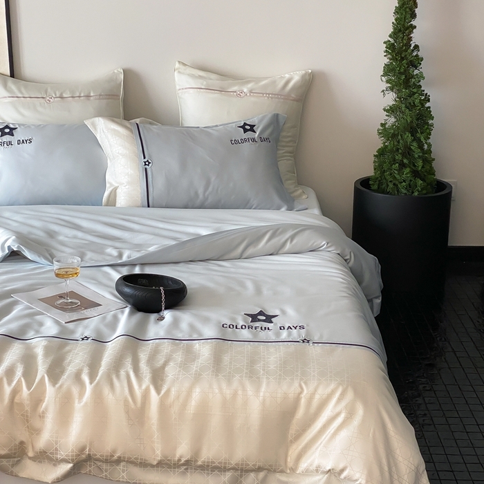 91家纺网 家纺一手货源 找家纺 MIU缪家 2024新款100支天丝棉星芒系列四件套 星芒-兰