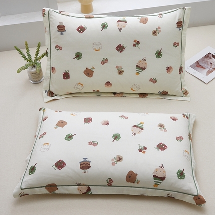 91家纺网 家纺一手货源 找家纺 （总）翎盈家纺 2024新款A类母婴级双层纱全棉枕套纯棉纱布枕套纯棉枕套