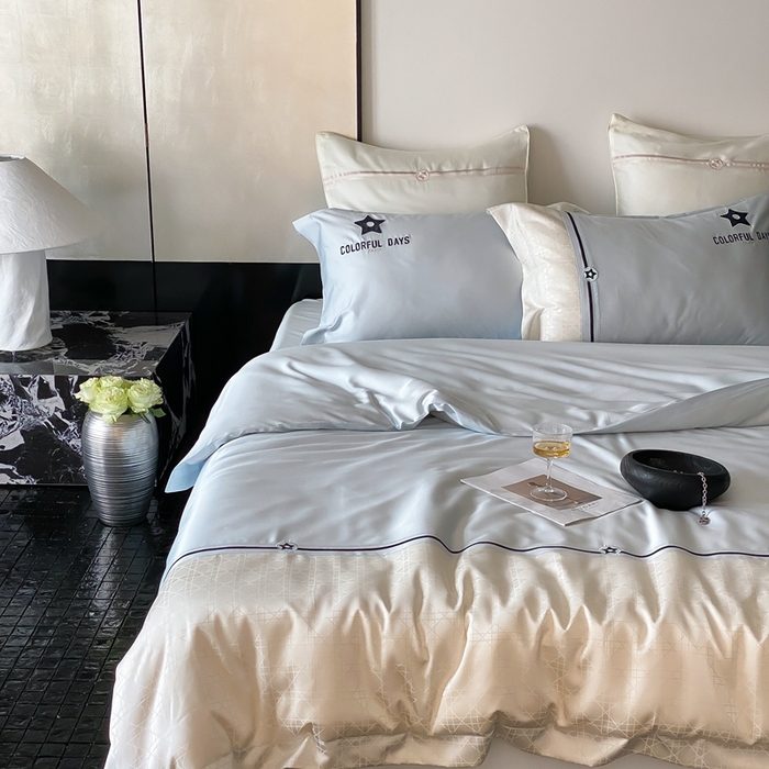 91家纺网 家纺一手货源 找家纺 MIU缪家 2024新款100支天丝棉星芒系列四件套 星芒-兰